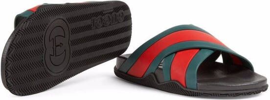 Gucci Web slide sandals Red