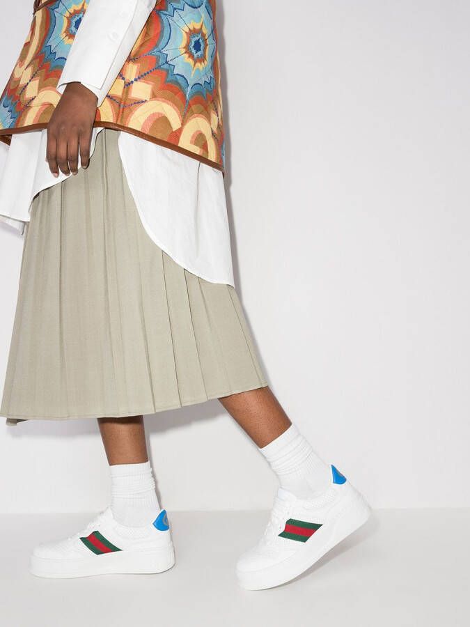 Gucci Web-stripe low-top sneakers White