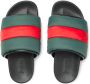 Gucci Web Stripe padded slides Green - Thumbnail 4