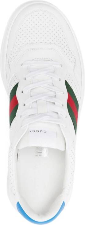 Gucci Web-trim leather sneakers White