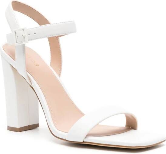 GUESS USA Alibi 105mm faux-leather sandals White