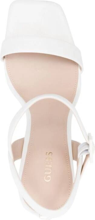 GUESS USA Alibi 105mm faux-leather sandals White