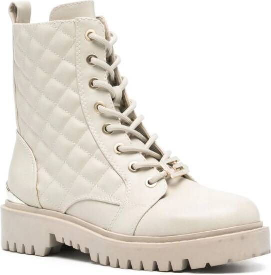 GUESS USA diamond-quilted ankle boots Neutrals