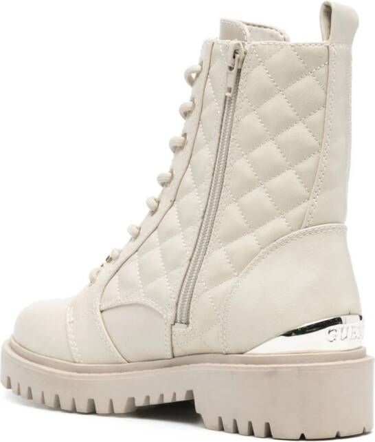 GUESS USA diamond-quilted ankle boots Neutrals