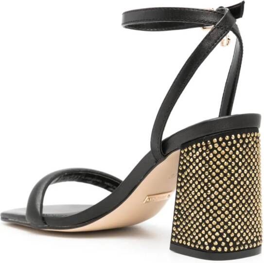 GUESS USA Gelectra 95mm leather sandals Black