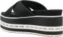 GUESS USA logo-embroidered sandals Black - Thumbnail 3