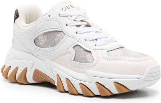 GUESS USA Norina logo-jacquard chunky sneakers White