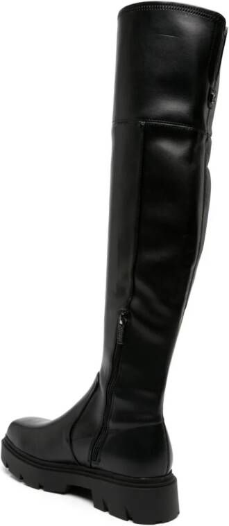 GUESS USA Rassa knee-high leather boots Black