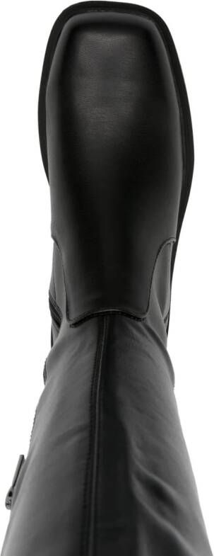 GUESS USA Rassa knee-high leather boots Black