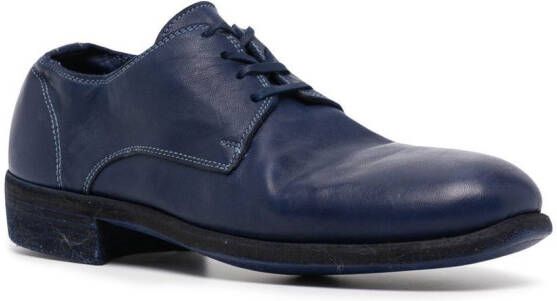 Guidi 30mm lace-up leather derby shoes Blue