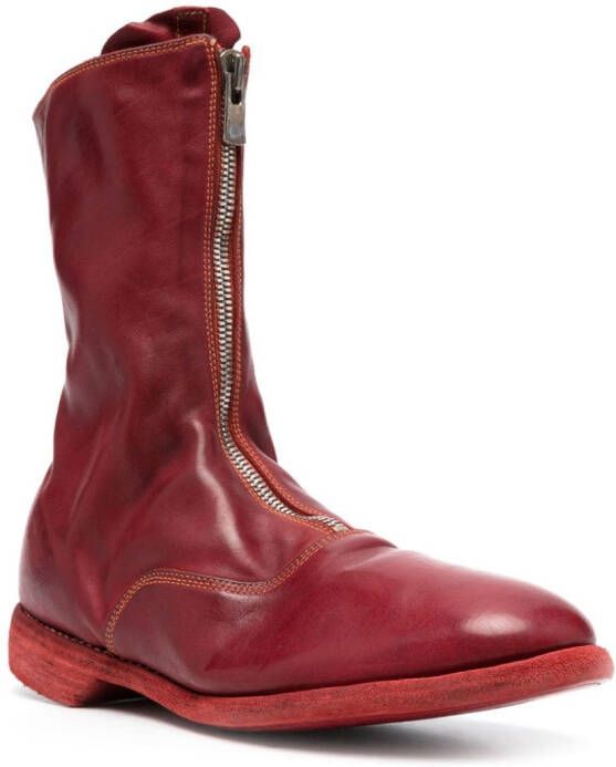 Guidi 310 zip-up boots Red