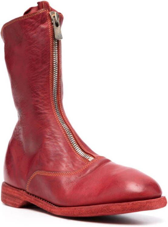 Guidi 310 zip-up boots Red