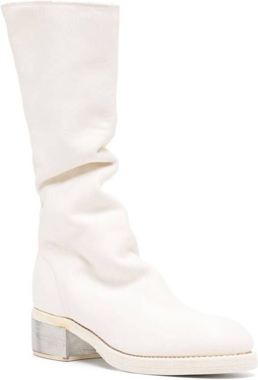 Guidi 40mm zip-fastening leather boots White