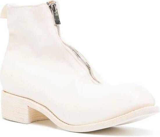 Guidi 45mm leather ankle boots White