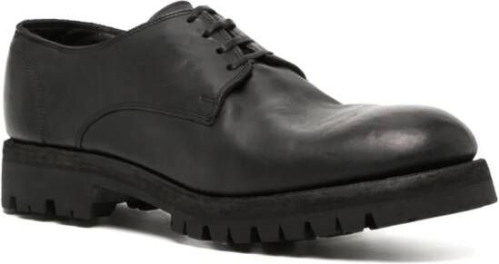 Guidi 792V lace-up leather derby shoes Black