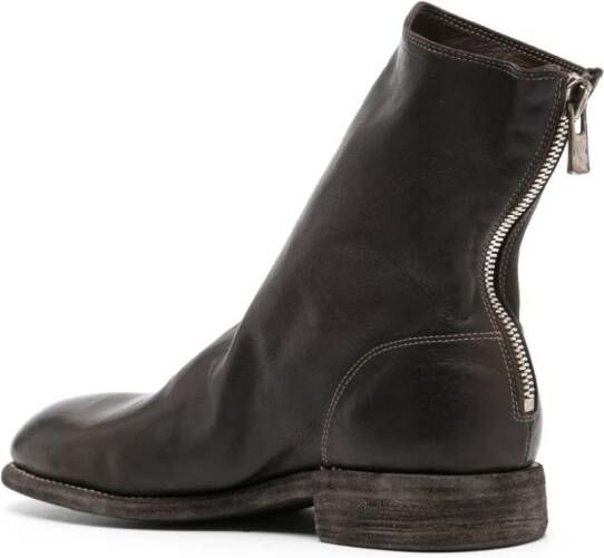 Guidi 986 zip-up leather boots Brown