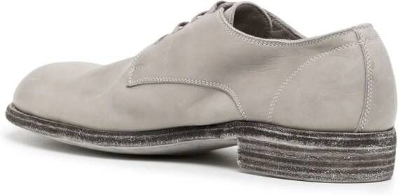 Guidi almond-toe lace-up derby shoes Grey