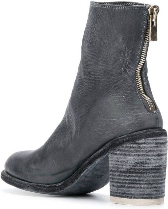 Guidi back zip ankle boots Grey