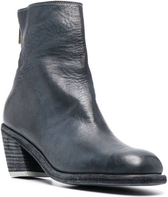 Guidi chunky leather boots Blue
