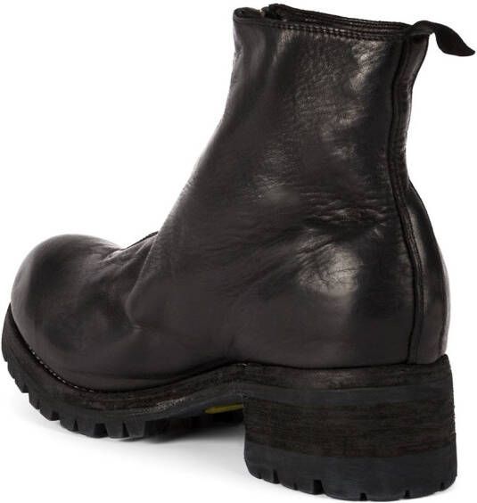 Guidi front zipped up boots Black