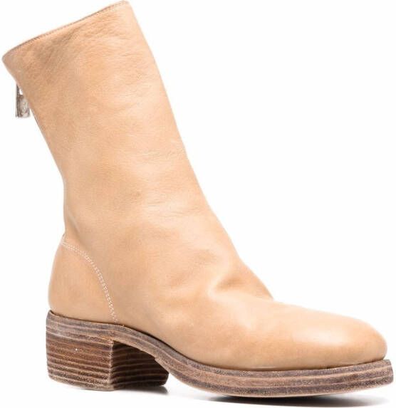 Guidi high leather ankle boots Neutrals