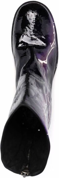 Guidi high-shine finish ankle boots Black