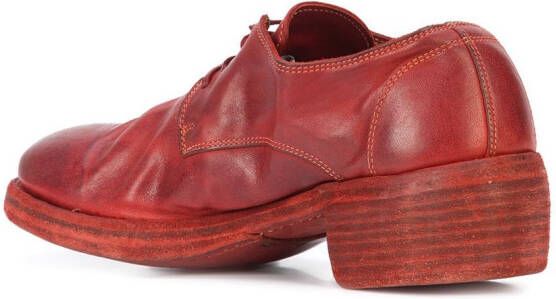 Guidi lace-up heeled shoes Red