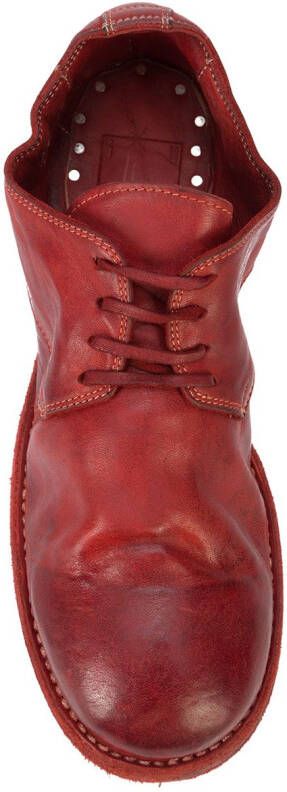 Guidi lace-up heeled shoes Red