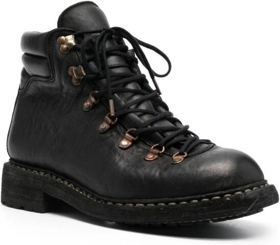 Guidi lace-up horse leather boots Black