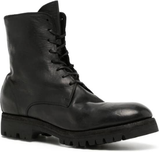 Guidi lace-up leather boots Black