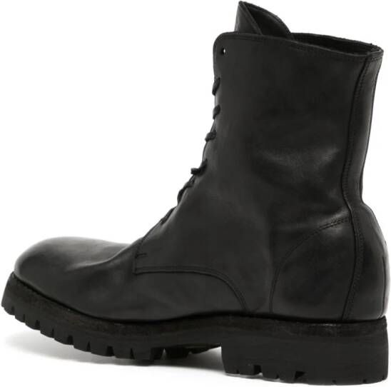 Guidi lace-up leather boots Black