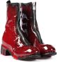Guidi laminated zip-fastening leather boots Red - Thumbnail 2