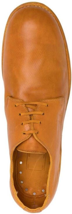 Guidi leather Derby shoes Orange
