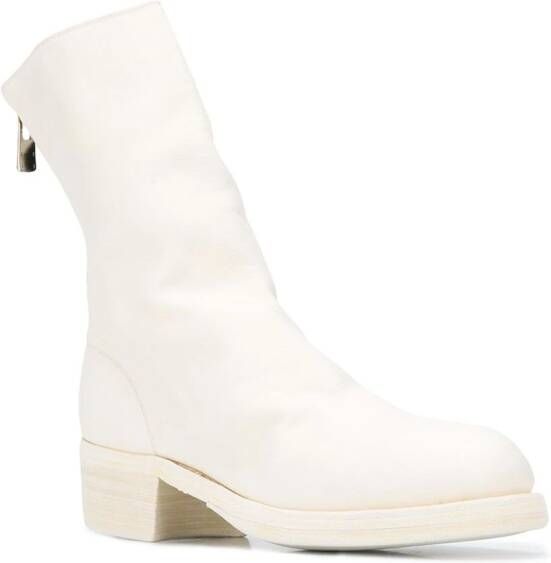 Guidi mid-calf leather boots White