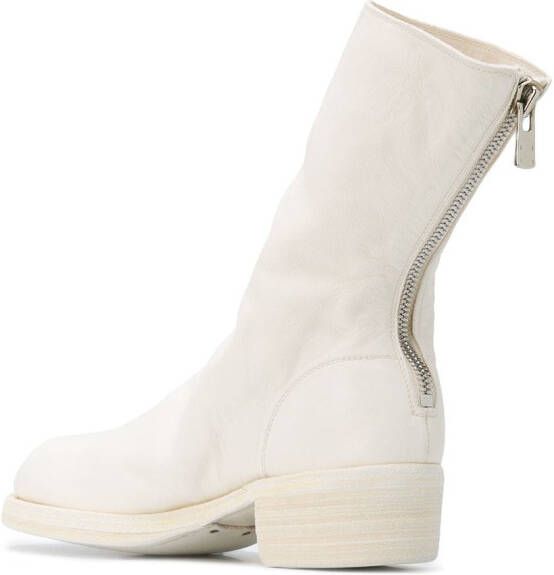 Guidi mid-calf leather boots White
