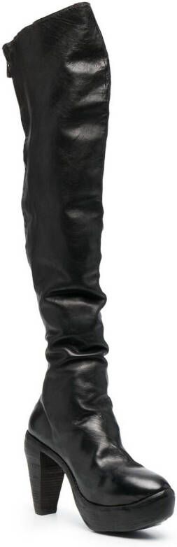 Guidi over-the-knee leather boots Black