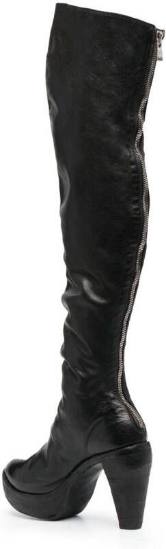 Guidi over-the-knee leather boots Black