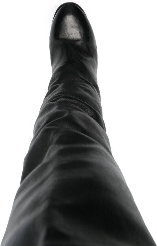 Guidi over-the-knee leather boots Black