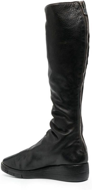 Guidi platform knee boots Black