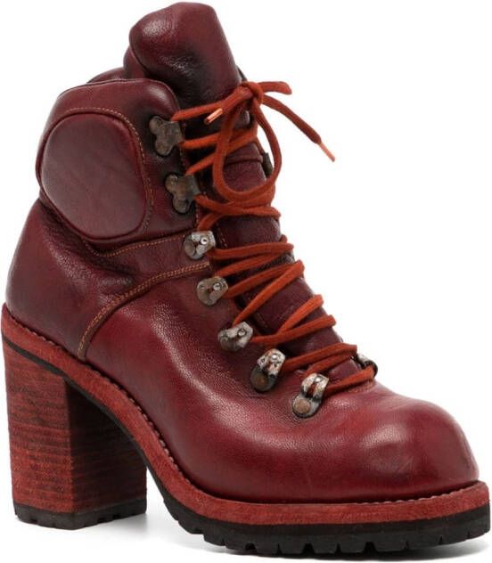 Guidi R19AV 100mm lace-up boots Red