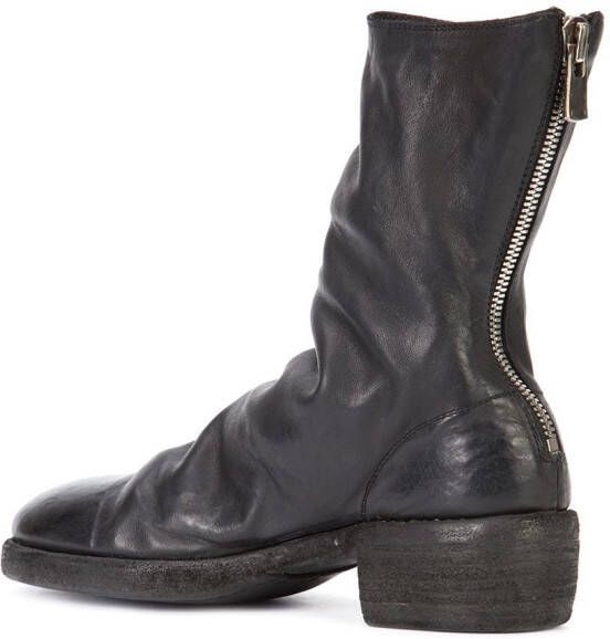 Guidi rear zip boots Black