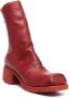 Guidi rear-zip horse leather boots Red - Thumbnail 2