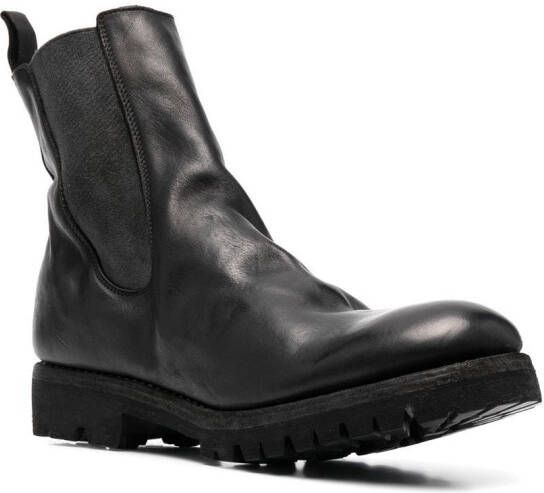 Guidi ridged leather Chelsea boots Black