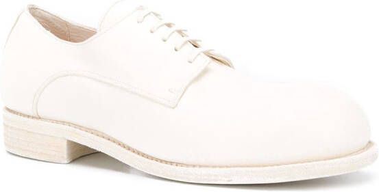 Guidi round toe Derby shoes White