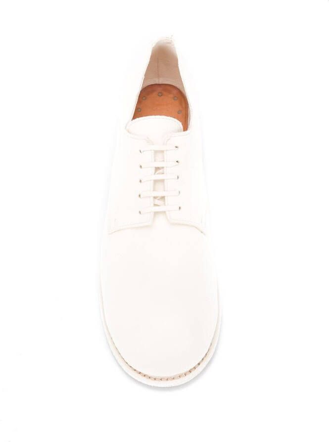 Guidi round toe Derby shoes White