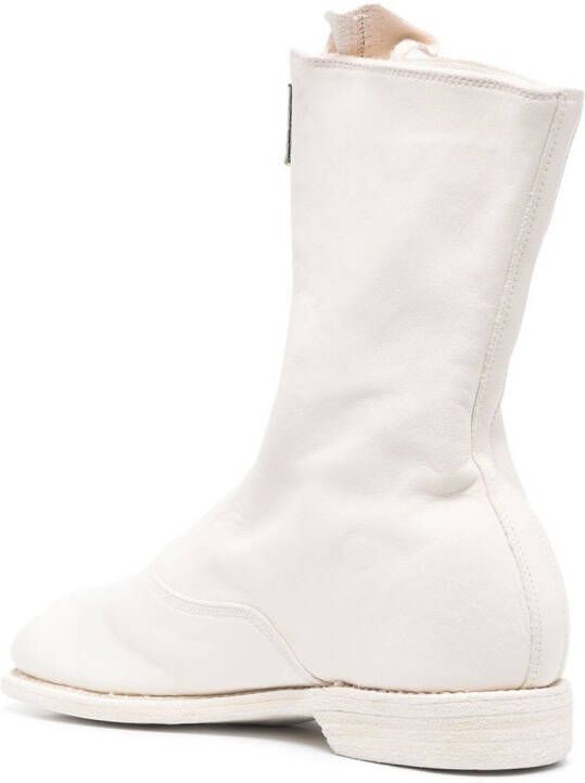 Guidi round-toe leather boots White