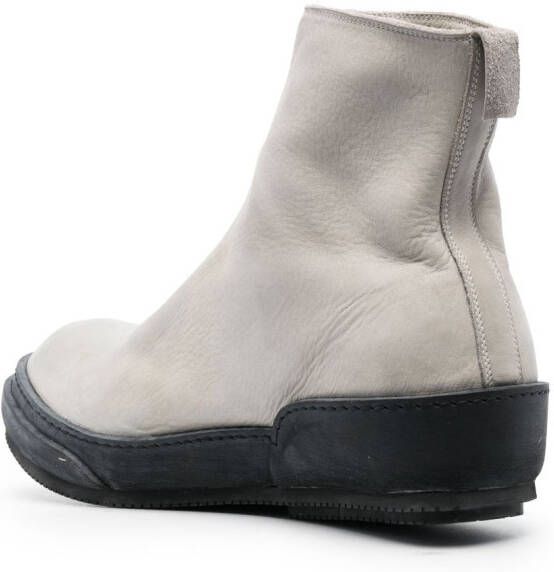 Guidi round-toe zip-up boots Grey