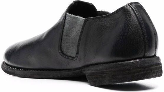 Guidi slip-on round-toe loafers Black