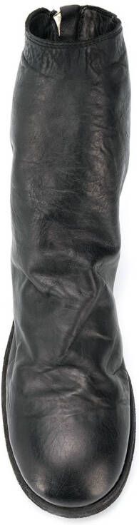 Guidi worn effect boots Black