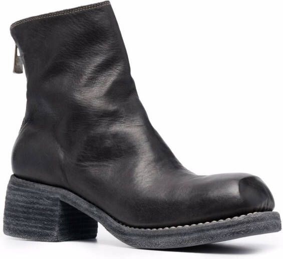 Guidi zip-front ankle boots Black